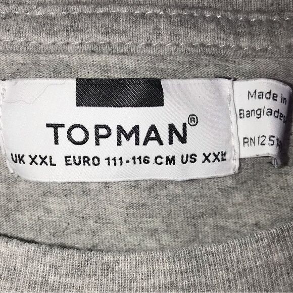 Topman Grey T-shirt with Strop Detail - Picture 3 of 3